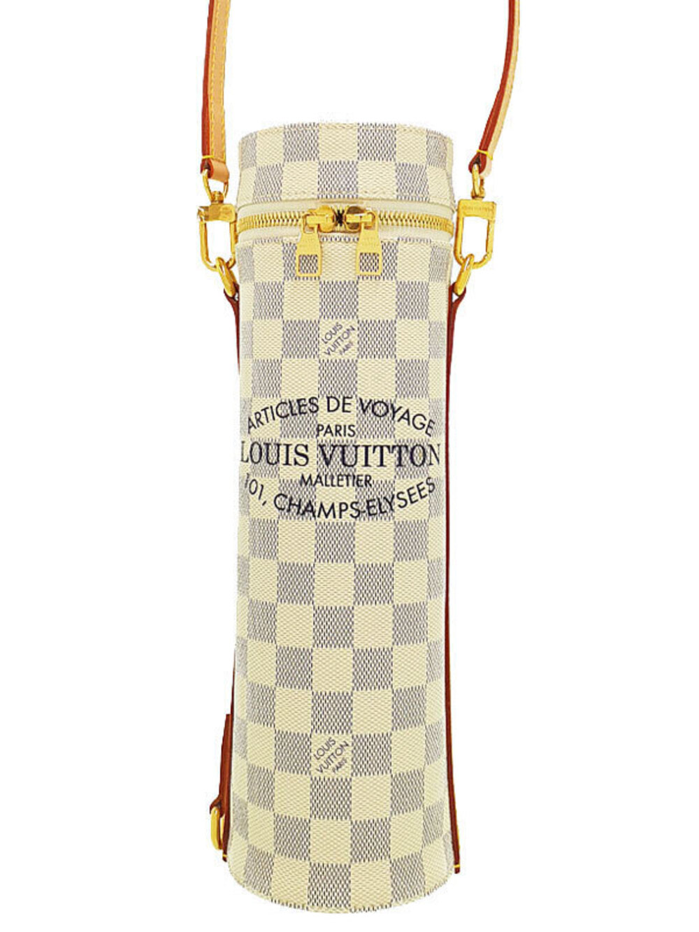 Louis Vuitton Damier Azur White Porte Bouteille Shoulder Bag